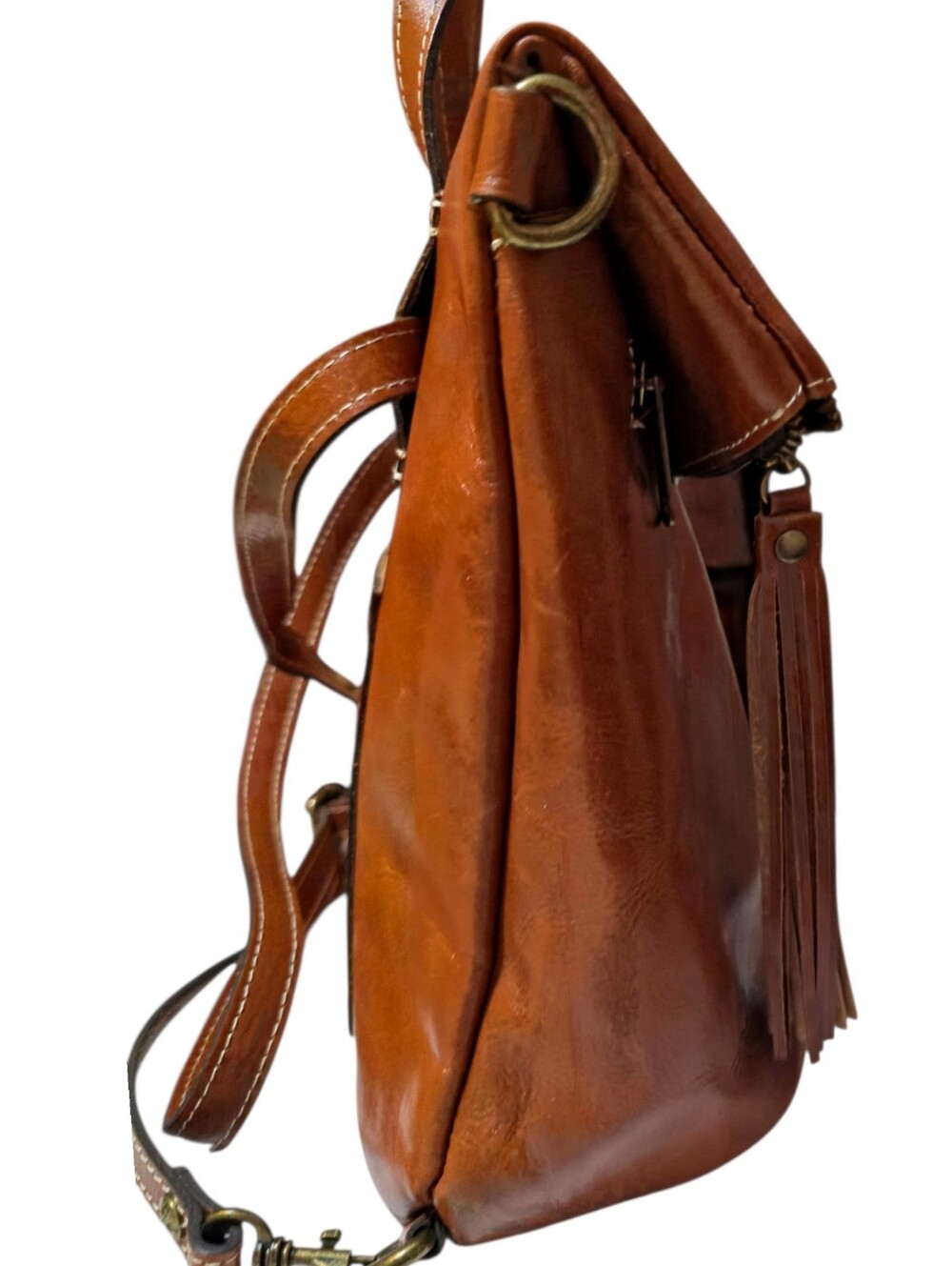 Patricia Nash Luzille Leather Backpack Convertable LIKE NEW! - Picture 4 of 15
